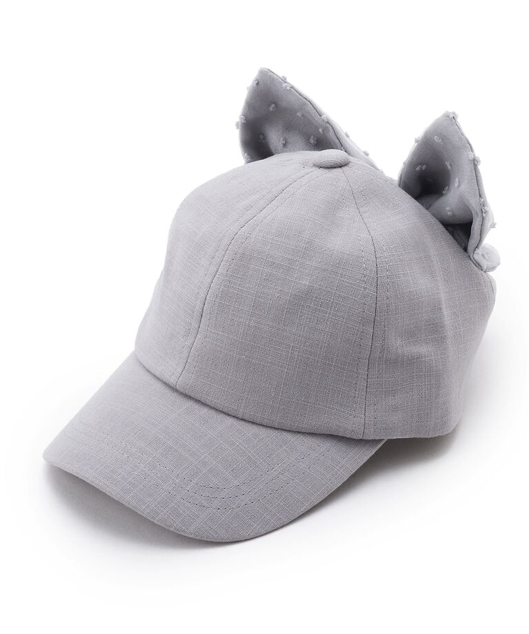 SHOO･LA･RUE「ネコ耳ドットチュールCAP」|キャップ・キャスケット|グレー(012)