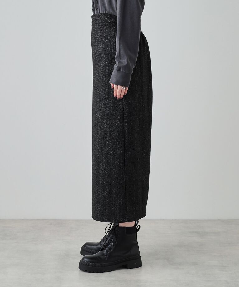 SHOO･LA･RUE「【S-LL】さりげないラメが上品 やわらかナロースカート」|スカート|