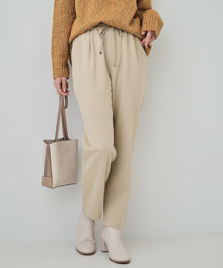 SHOO･LA･RUE「【洗える/SS-3L/あったか】スマートに見える 裏起毛イージーパンツ」|その他|ﾍﾞｰｼﾞｭ(052)