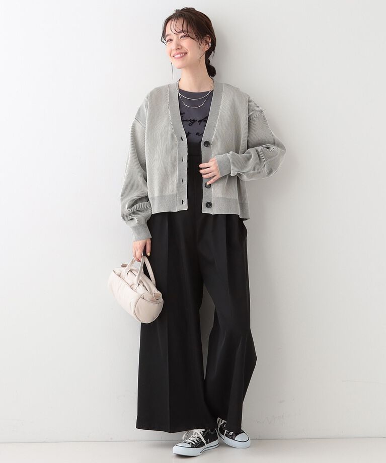 SHOO･LA･RUE「【着丈が選べる】スポンディッシュ配色畦カーディガン」|カーディガン|