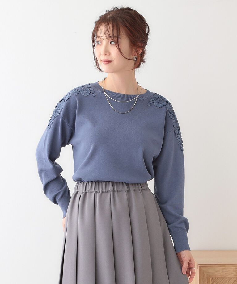 SHOO･LA･RUE「肩レースが差をつける デザインニット」|ニット・セーター|