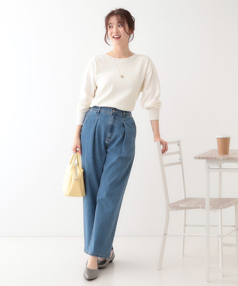 SHOO･LA･RUE「肩レースが差をつける デザインニット」|ニット・セーター|