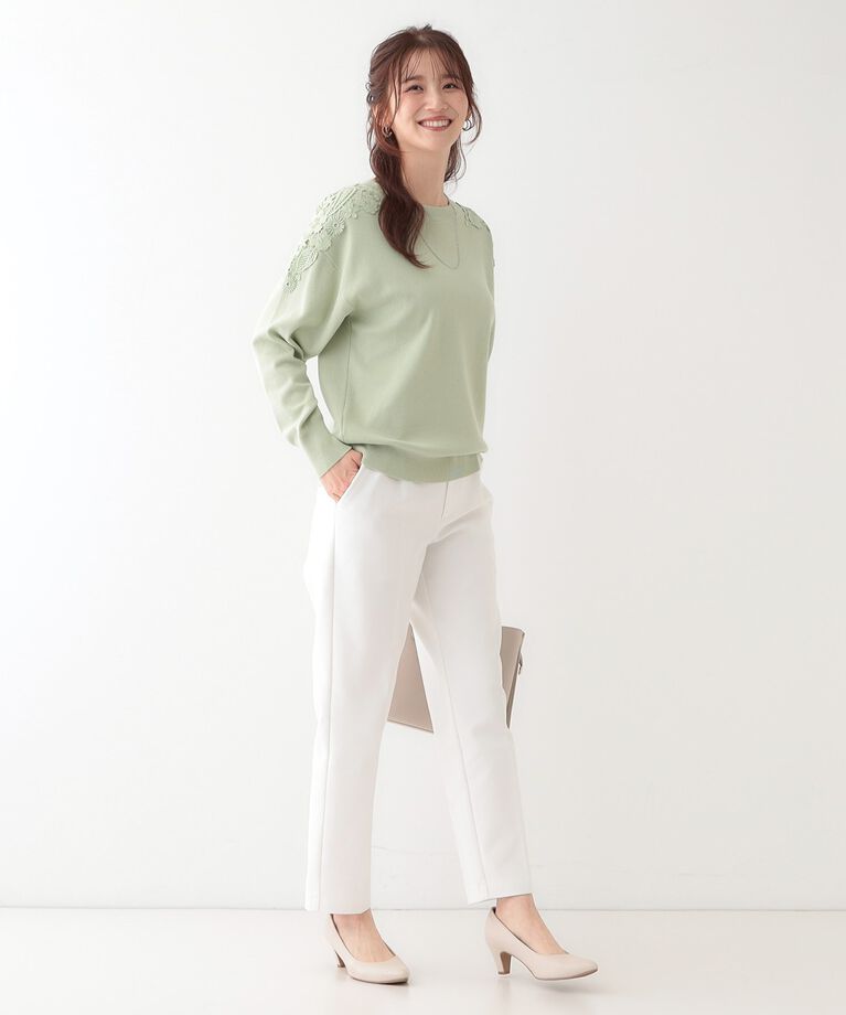 SHOO･LA･RUE「肩レースが差をつける デザインニット」|ニット・セーター|