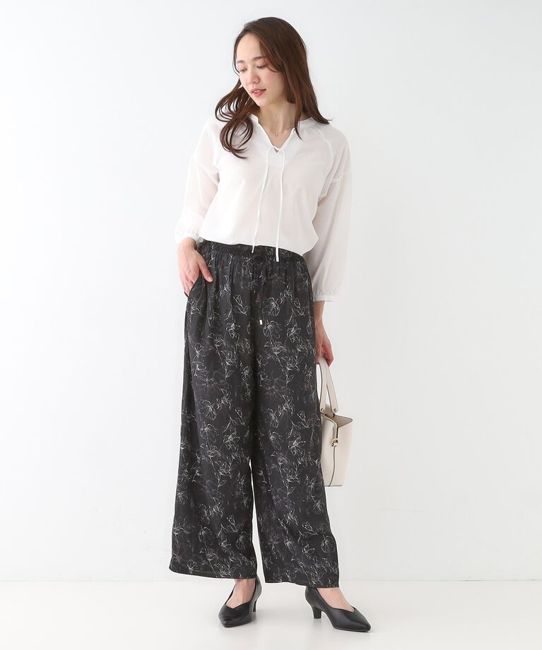 SHOO･LA･RUE「【S-LL/着丈選べる】 マットサテンワイドパンツ」|その他|