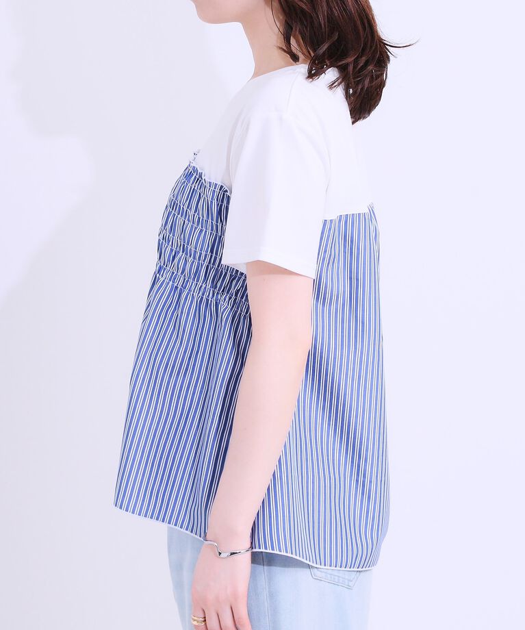 SHOO･LA･RUE「【洗える/S-LL】大人に似合う ビスチェ風ドッキングトップス」|Tシャツ・カットソー|