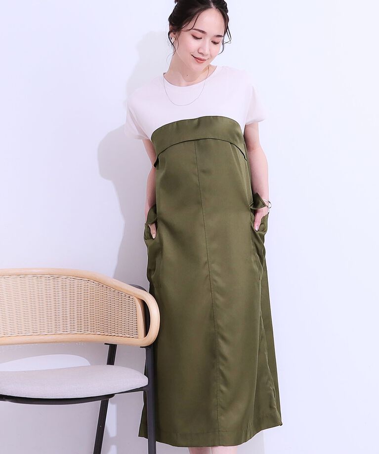 SHOO･LA･RUE「ドッキングワンピース」|ワンピース|グレージュ(550)