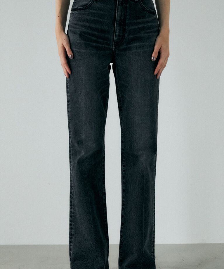 MOUSSY「MVS BLACK FLARE(L) / ロングサイズ」|デニム|BLK