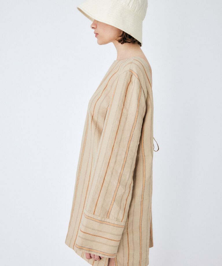 MOUSSY「LINEN STRIPE ミニドレス＆パンツ」|ワンピース|