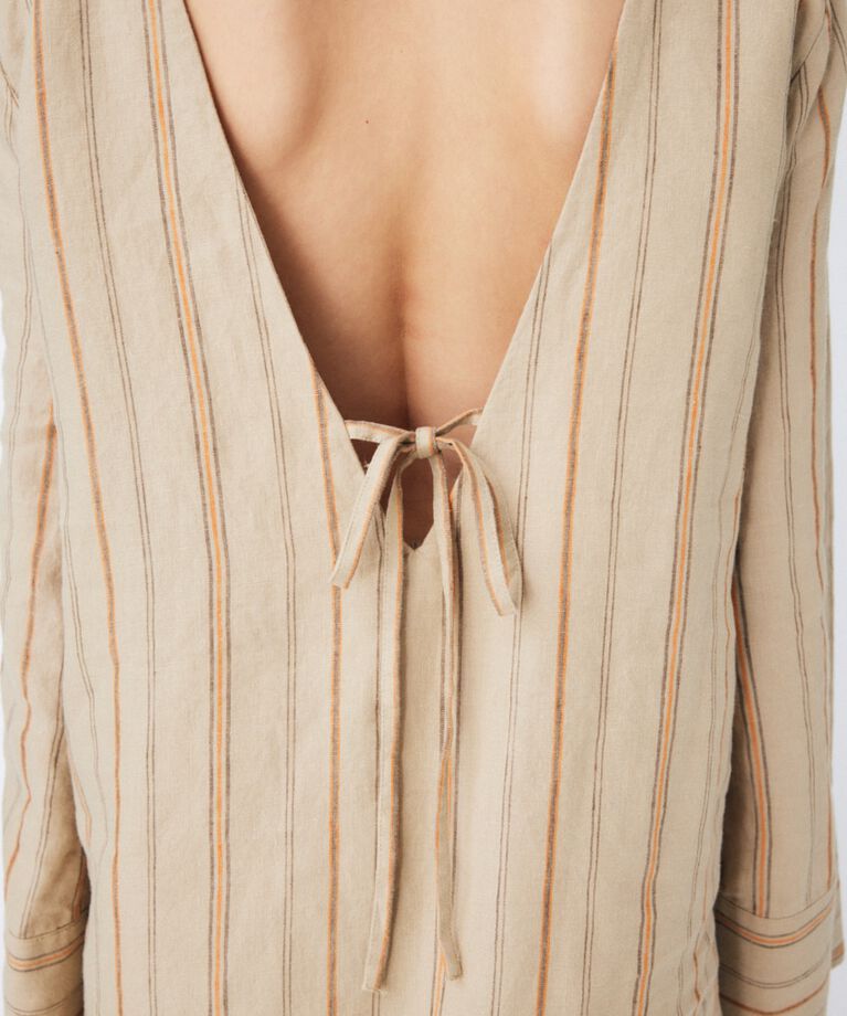 MOUSSY「LINEN STRIPE ミニドレス＆パンツ」|ワンピース|