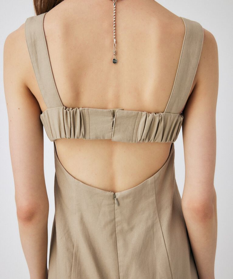 MOUSSY「LINEN COTTON MAXI キャミドレス」|ワンピース|