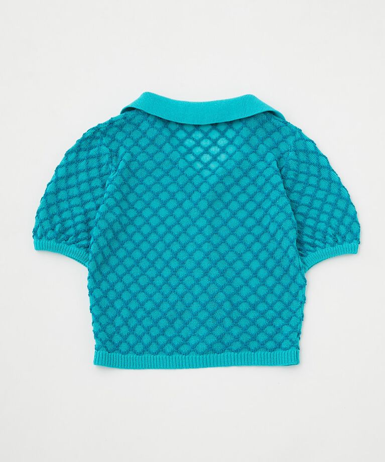 MOUSSY「OPENWORK KNIT POLO」|ニット・セーター|