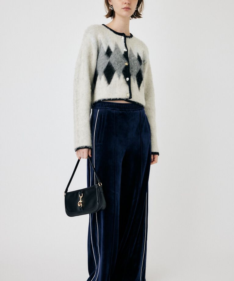 MOUSSY「ARGYLE SHAGGY カーディガン」|カーディガン|