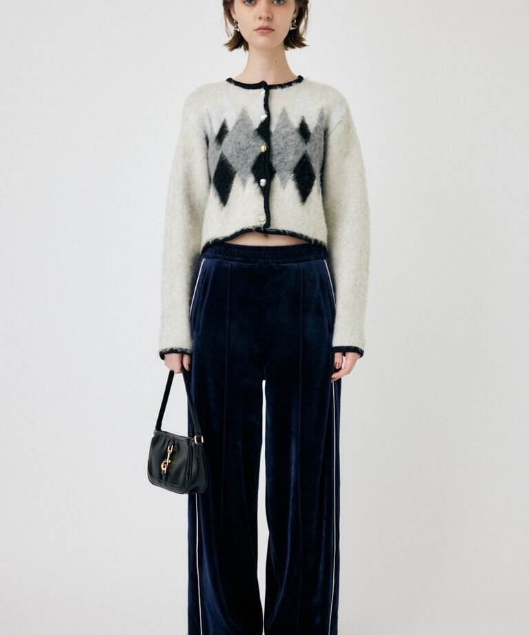 MOUSSY「ARGYLE SHAGGY カーディガン」|カーディガン|