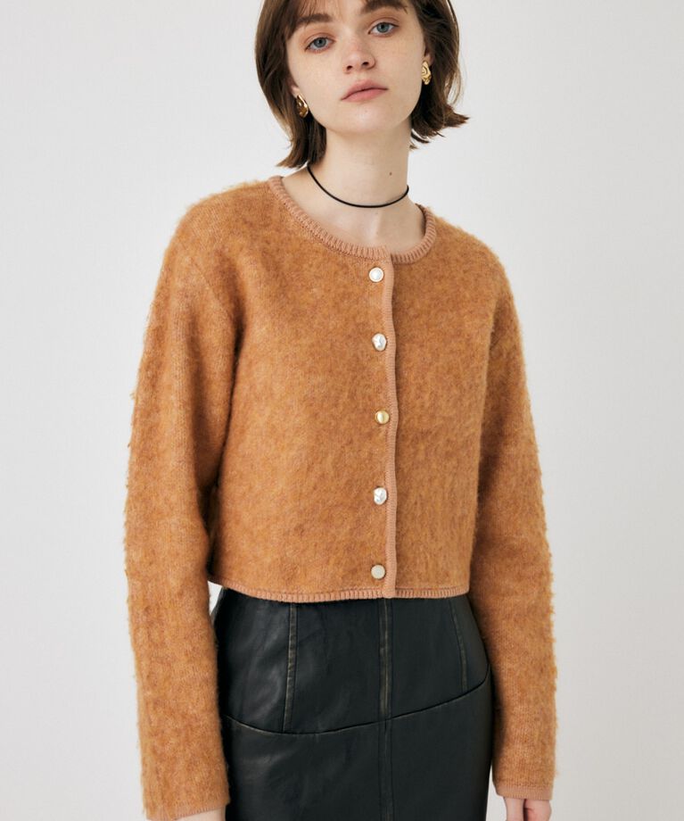 MOUSSY「ARGYLE SHAGGY カーディガン」|カーディガン|BRN