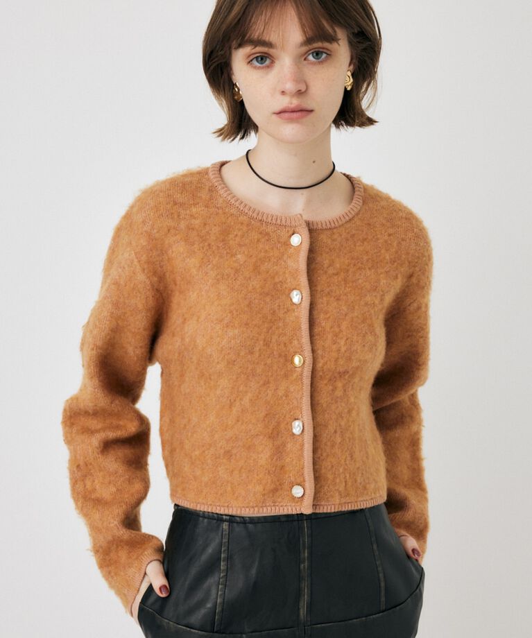 MOUSSY「ARGYLE SHAGGY カーディガン」|カーディガン|