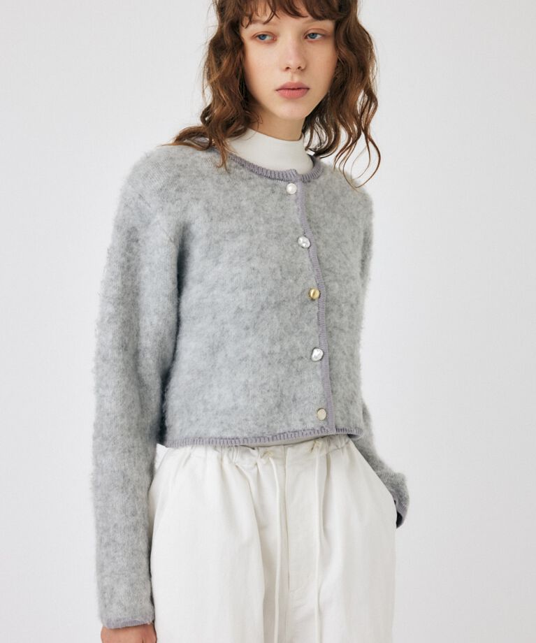 MOUSSY「ARGYLE SHAGGY カーディガン」|カーディガン|