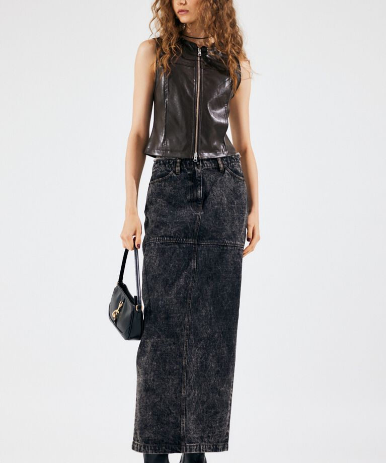 MOUSSY「ACID WASH PENCIL MAXI スカート」|スカート|