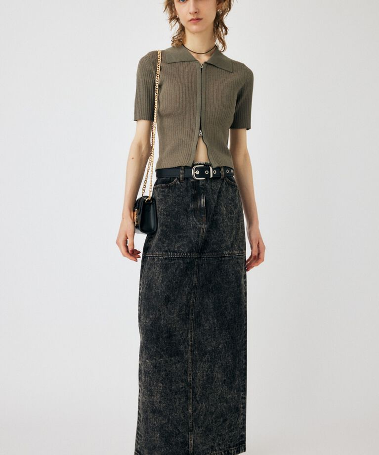 MOUSSY「ACID WASH PENCIL MAXI スカート」|スカート|