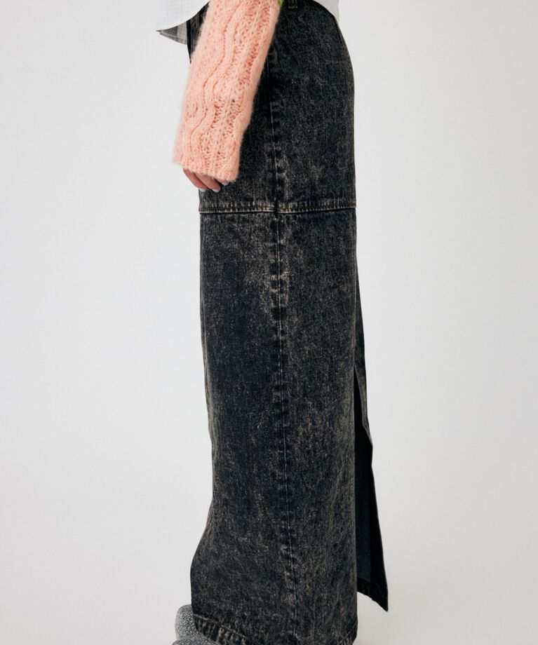 MOUSSY「ACID WASH PENCIL MAXI スカート」|スカート|