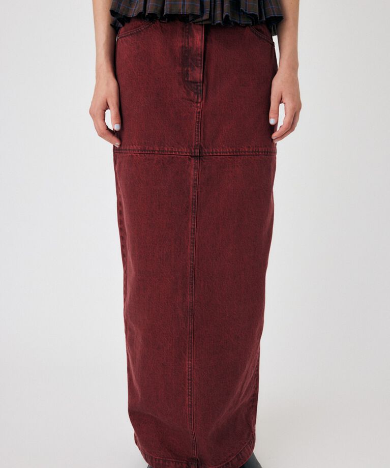 MOUSSY「ACID WASH PENCIL MAXI スカート」|スカート|