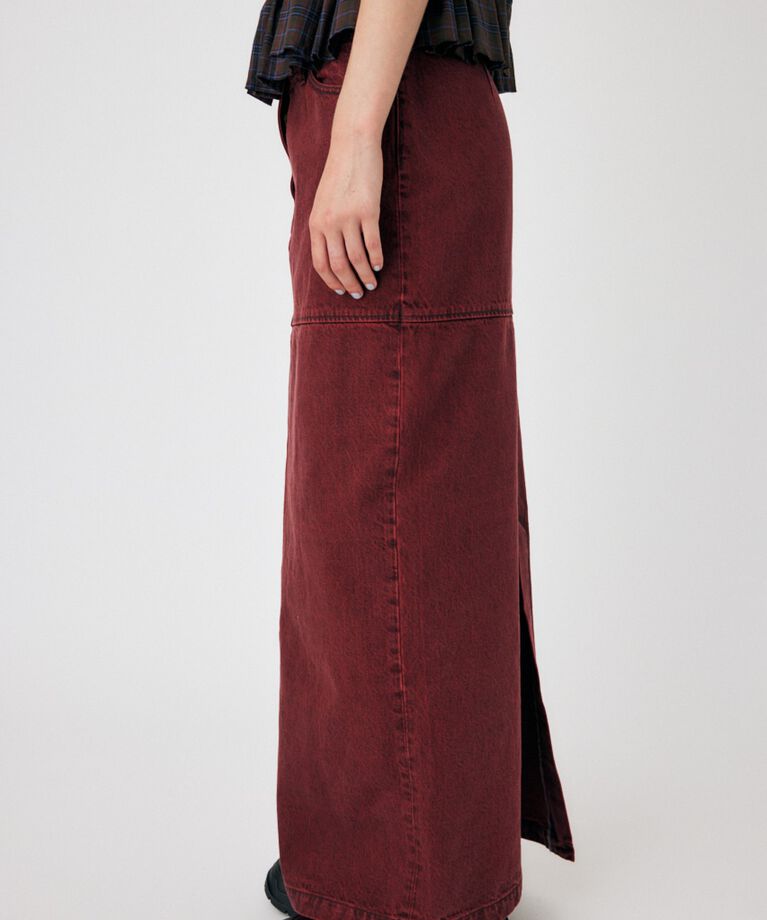 MOUSSY「ACID WASH PENCIL MAXI スカート」|スカート|