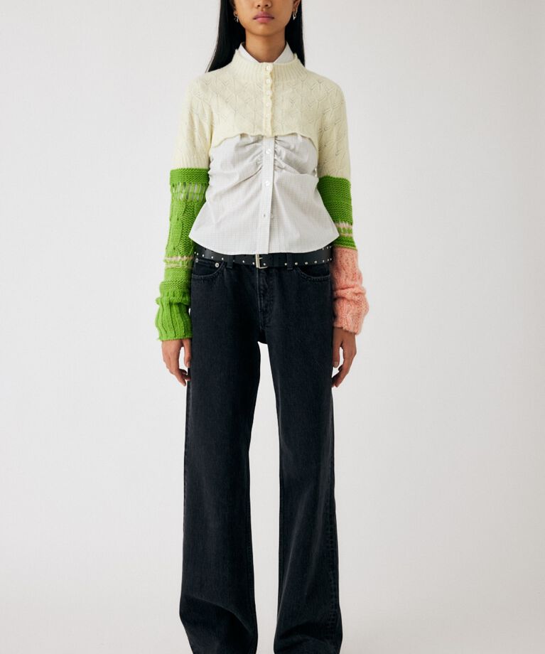 MOUSSY「90S LOWRISE BLK STRAIGHT」|デニム|BLK