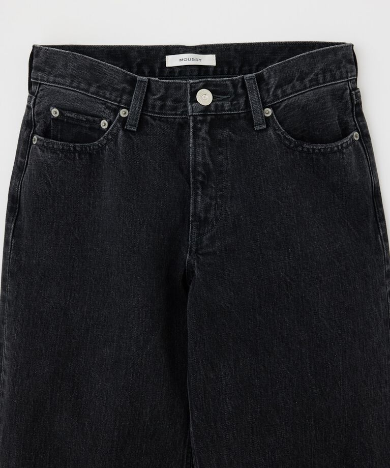 MOUSSY「90S LOWRISE BLK STRAIGHT」|デニム|