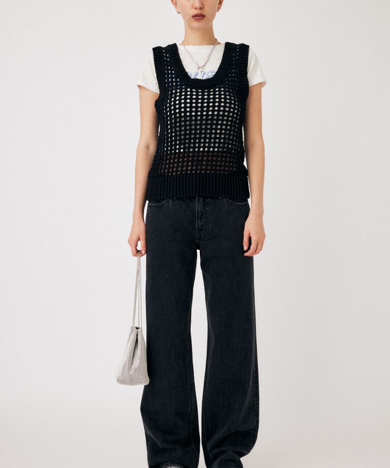 MOUSSY「90S LOWRISE BLK STRAIGHT」|デニム|