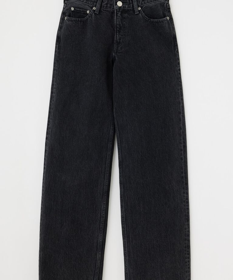 MOUSSY「90S LOWRISE BLK STRAIGHT」|デニム|