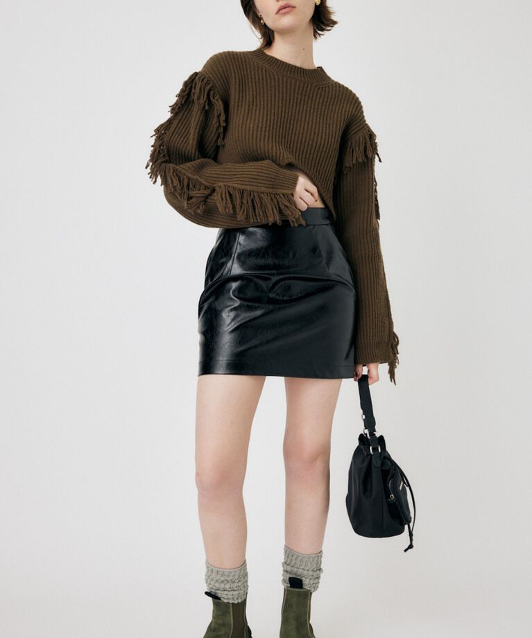 MOUSSY「F/LEATHER ミニスカート」|スカート|