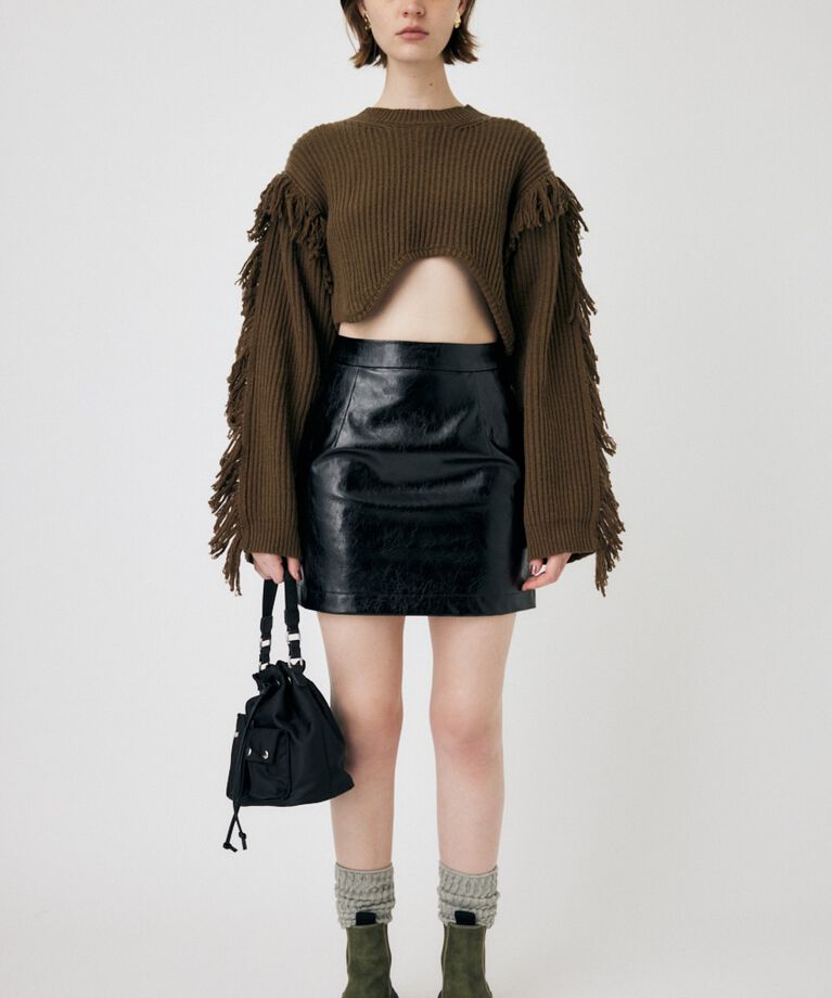 MOUSSY「F/LEATHER ミニスカート」|スカート|