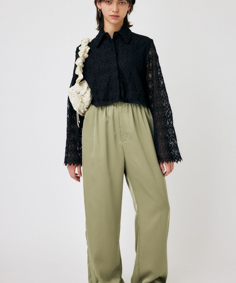 MOUSSY「GEOMETRIC LACE CROP シャツ」|シャツ・ブラウス|