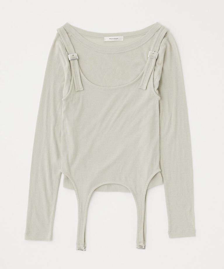 MOUSSY「LAYERED GARTER トップス」|Tシャツ・カットソー|