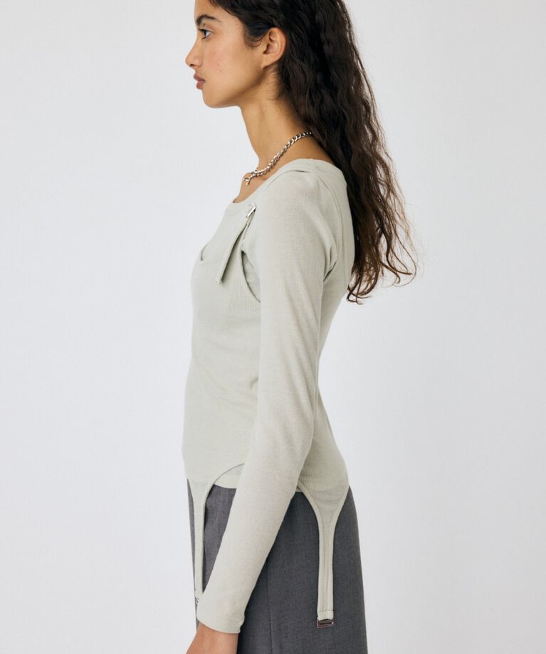 MOUSSY「LAYERED GARTER トップス」|Tシャツ・カットソー|