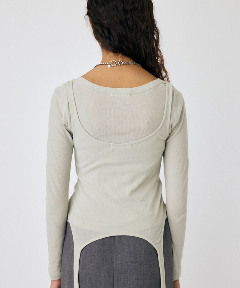 MOUSSY「LAYERED GARTER トップス」|Tシャツ・カットソー|