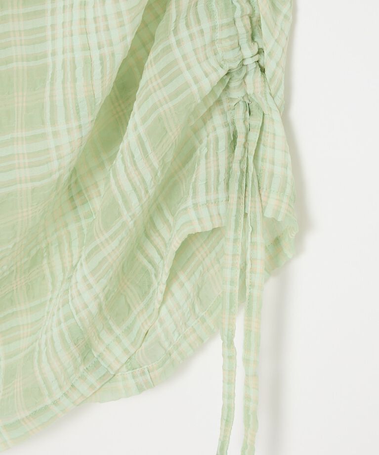MOUSSY「HOODIE SLEEVELESS CHECK ドレス」|ワンピース|