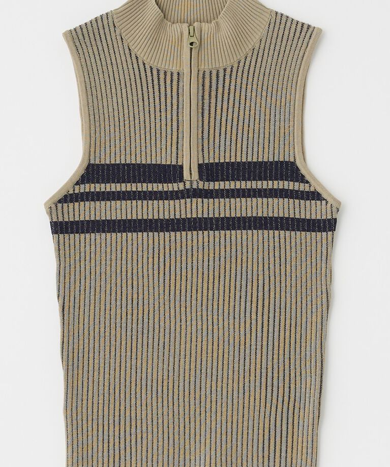 MOUSSY「MOCK NECK ハーフジップトップス」|タンクトップ|