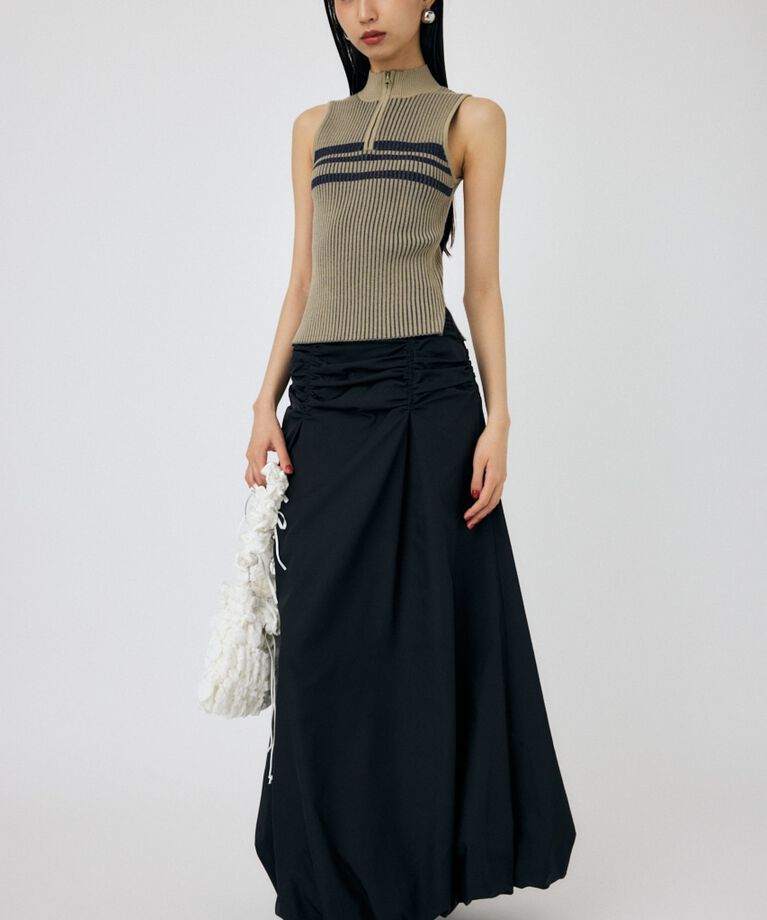 MOUSSY「MOCK NECK ハーフジップトップス」|タンクトップ|