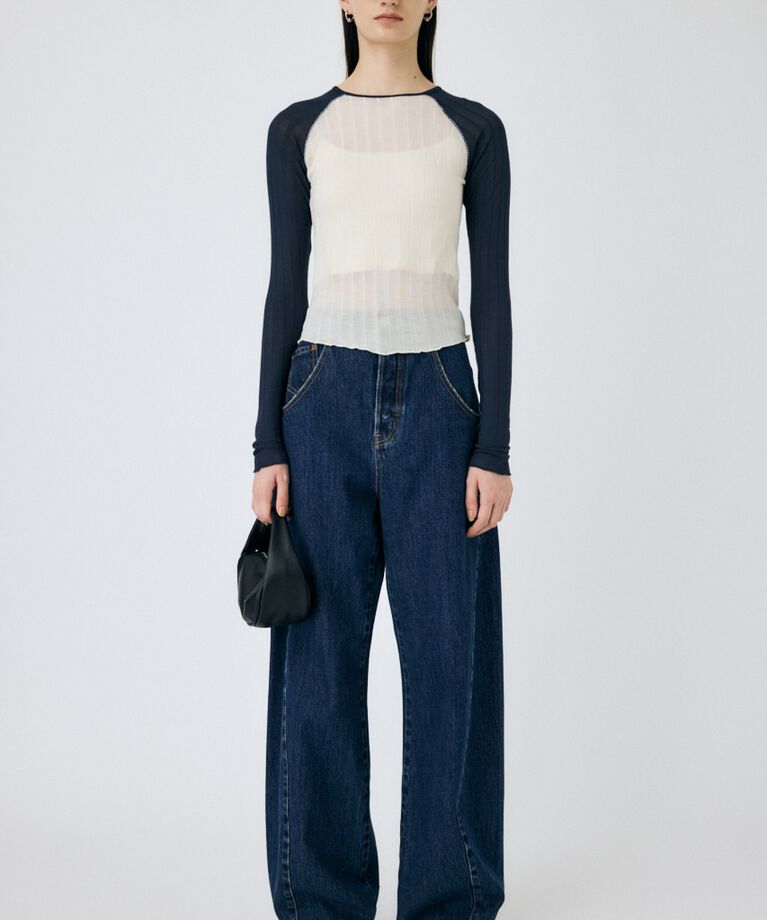 MOUSSY「BROAD RIB ラグラントップス」|Tシャツ・カットソー|