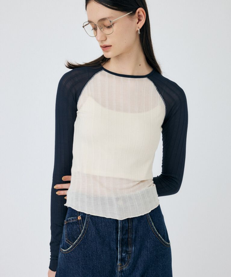 MOUSSY「BROAD RIB ラグラントップス」|Tシャツ・カットソー|