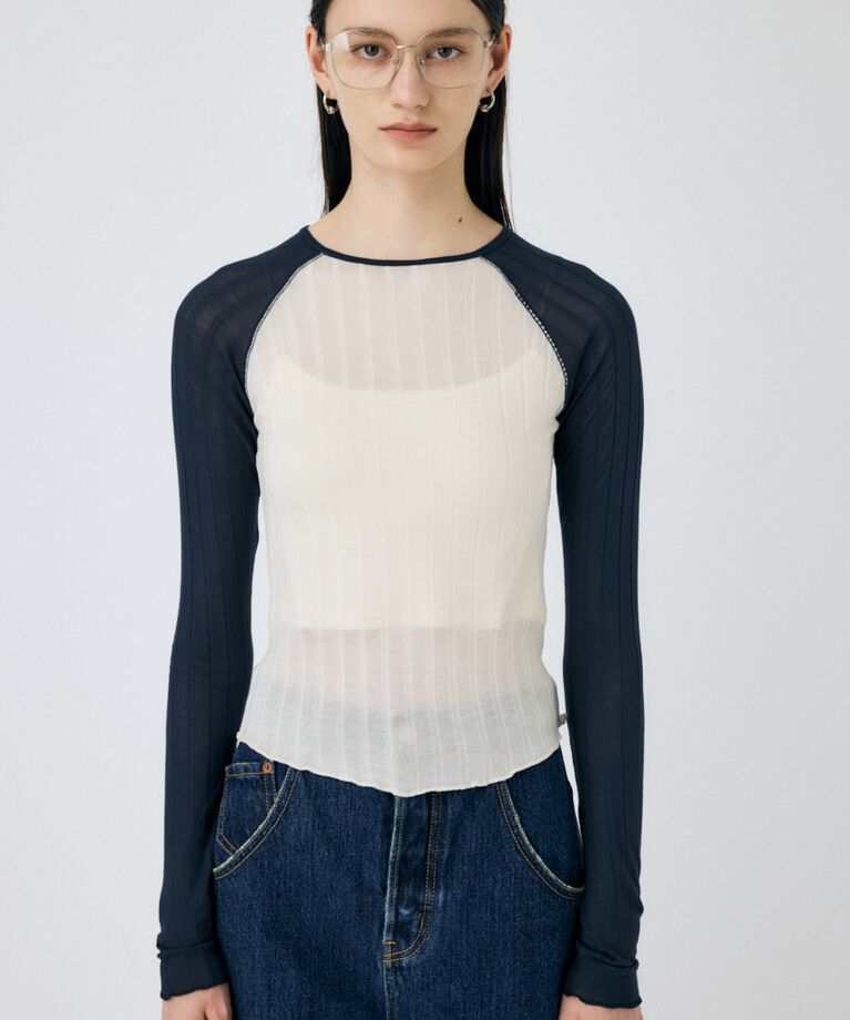 MOUSSY「BROAD RIB ラグラントップス」|Tシャツ・カットソー|