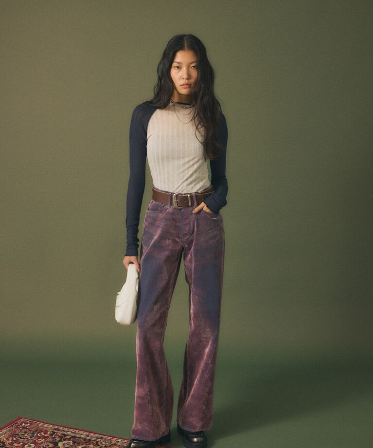 MOUSSY「BROAD RIB ラグラントップス」|Tシャツ・カットソー|