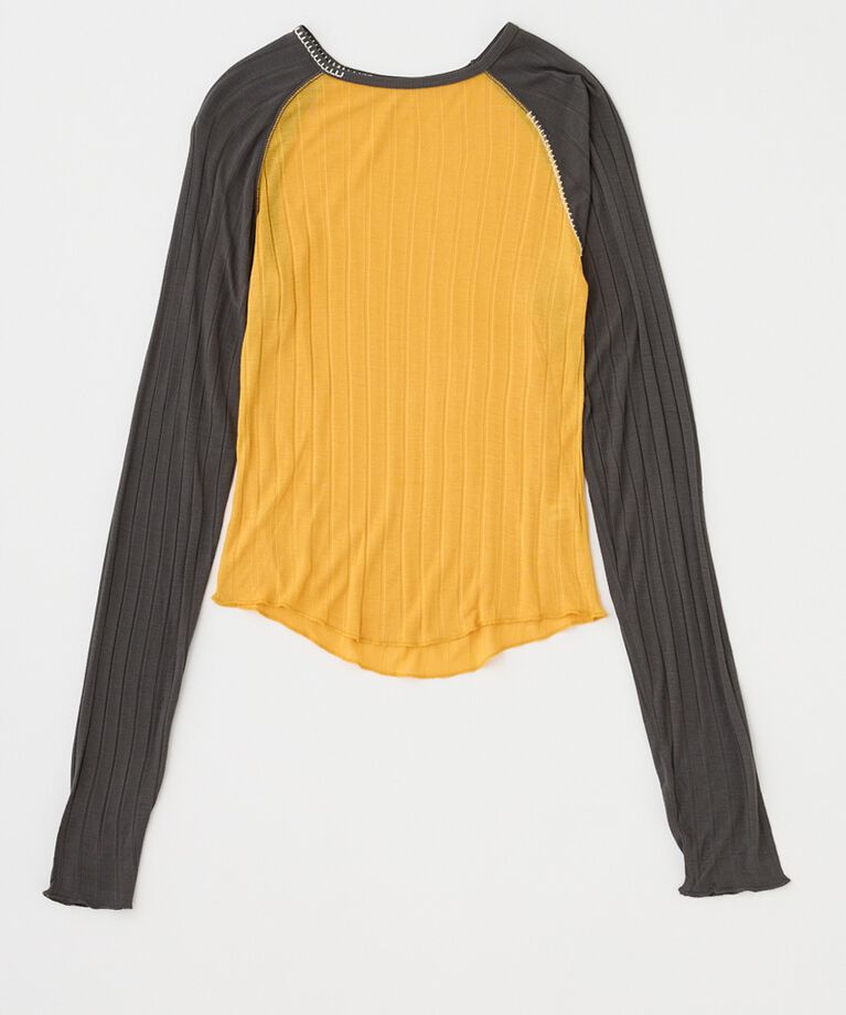 MOUSSY「BROAD RIB ラグラントップス」|Tシャツ・カットソー|