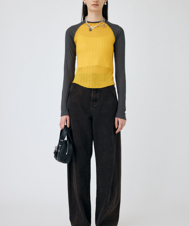 MOUSSY「BROAD RIB ラグラントップス」|Tシャツ・カットソー|