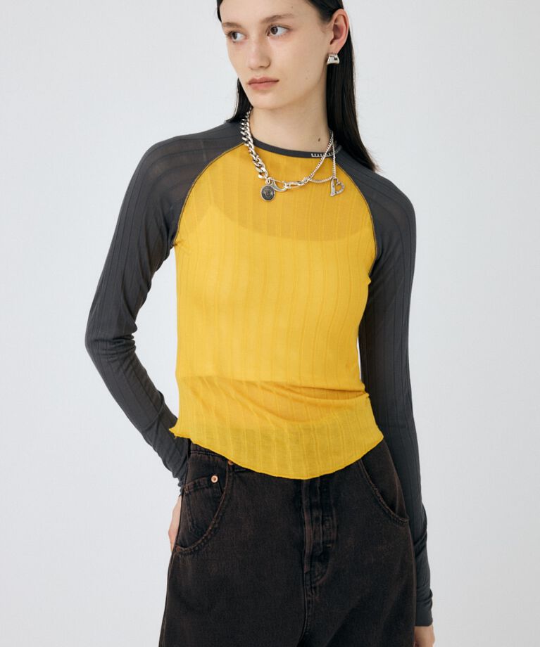 MOUSSY「BROAD RIB ラグラントップス」|Tシャツ・カットソー|
