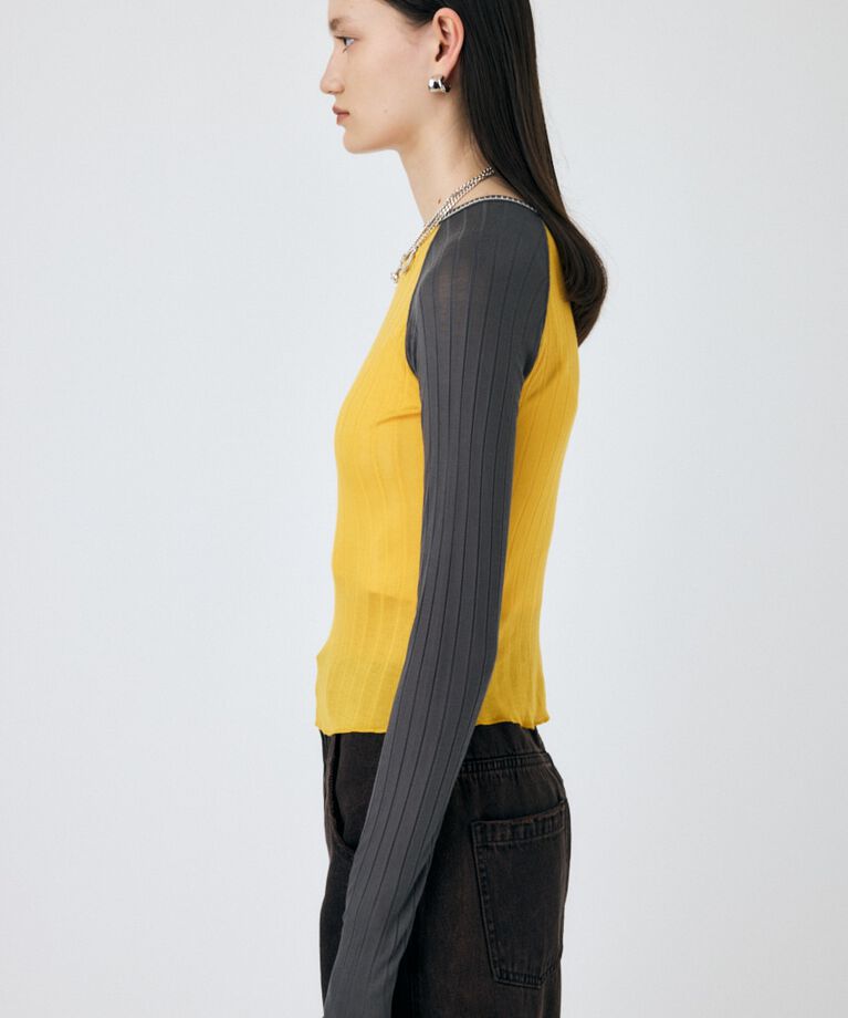 MOUSSY「BROAD RIB ラグラントップス」|Tシャツ・カットソー|