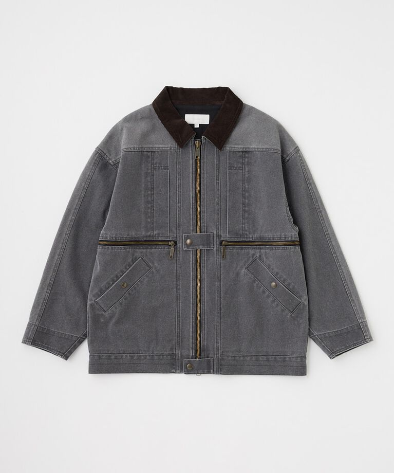 MOUSSY「BI COLOR ワークジャケット」|その他|L/BLK1
