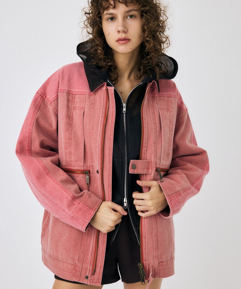 MOUSSY「BI COLOR ワークジャケット」|その他|RED