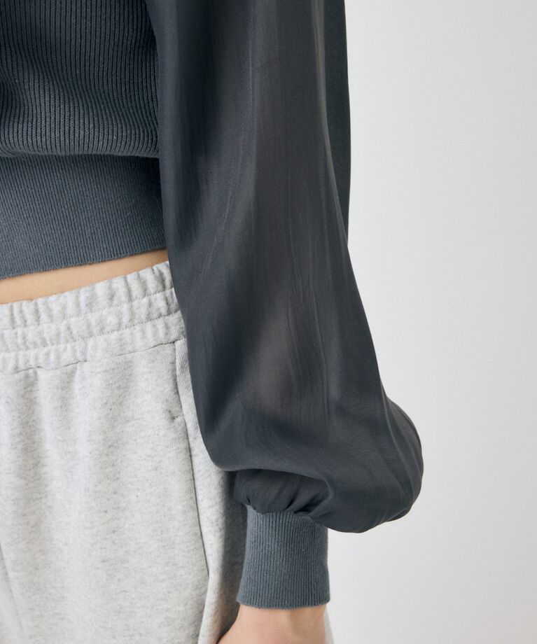 MOUSSY「WOVEN FRILLS カーディガン」|ニット・セーター|
