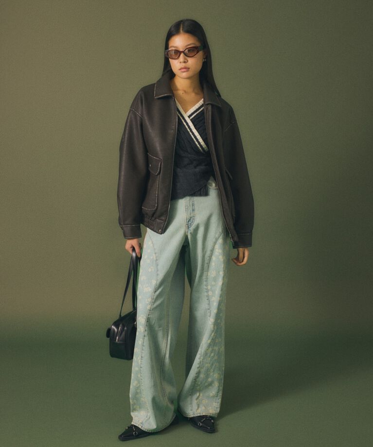 MOUSSY「F/LEATHER A-2 フライトジャケット」|その他|